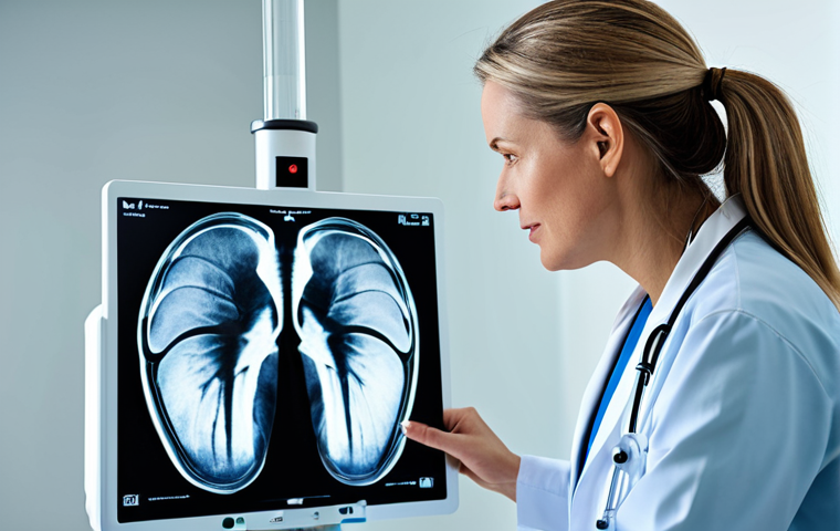**
"A fully clothed female doctor in a clean, modern hospital setting, examining a patient's X-ray. Professional attire, safe for work, appropriate content, perfect anatomy, natural proportions, family-friendly, well-lit."
**