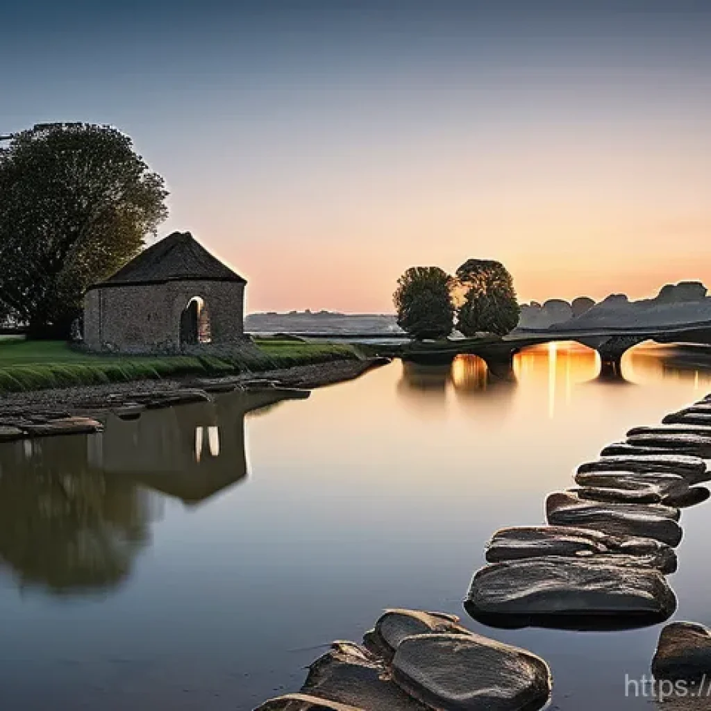 테메즈 강과 초기 유럽 문화 - **Prompt 1: Ancient Thames - Echoes of Early Civilizations**
"A majestic, wide shot of the River...