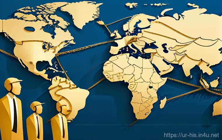 제국주의와 식민지 분쟁 - **Prompt 1: The Economic Web**
A powerful conceptual image illustrating economic neo-colonialism...